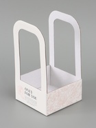 Коробка - переноска для цветов «Цветы», 12×12×22 см - Фото 3