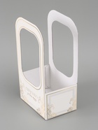 Коробка - переноска для цветов «Подарок», 17×12×32 см - Фото 3