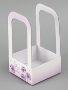 Коробка - переноска для цветов «Только для тебя», 12×12×22 см - Фото 3