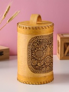 Туес «Подсолнухи», банка для хранения, 12×17 см, береста  (артикул 10990003)  большой выбор товаров оптом и в розницу по низким ценам с доставкой