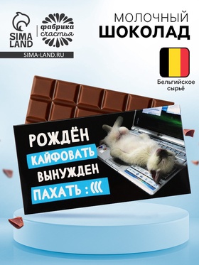 Шоколад молочный «Рожден кайфовать», 27 г