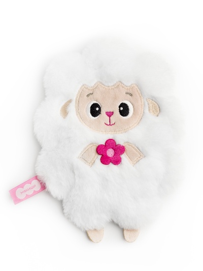 Развивающая игрушка-грелка «Овечка с цветком», с вишнёвыми косточками, 18 см