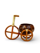 Декоративное кашпо - кокос «Велосипед», 20×12×17 см, деревянное  (артикул 10990138)  большой выбор товаров оптом и в розницу по низким ценам с доставкой