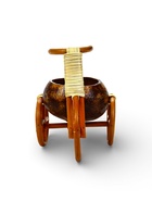 Декоративное кашпо - кокос «Велосипед», 20×12×17 см, деревянное  (артикул 10990138)  большой выбор товаров оптом и в розницу по низким ценам с доставкой