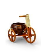 Декоративное кашпо - кокос «Велосипед», 20×12×17 см, деревянное  (артикул 10990138)  большой выбор товаров оптом и в розницу по низким ценам с доставкой