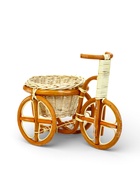 Декоративное кашпо «Велосипед», 31×17×25 см, деревянное, плетёное - Фото 4