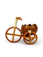 Декоративное кашпо - кокос «Велосипед резной», 20×12×17 см, деревянное  (артикул 10990141)  большой выбор товаров оптом и в розницу по низким ценам с доставкой