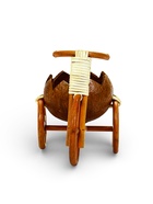 Декоративное кашпо - кокос «Велосипед резной», 20×12×17 см, деревянное - Фото 3