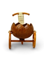 Декоративное кашпо - кокос «Велосипед резной», 20×12×17 см, деревянное - Фото 6