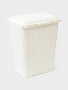 УЦЕНКА Корзина для белья с крышкой 25л 37х27х47см "Вязаное плетение" прямоуг, цвет белый - Фото 2