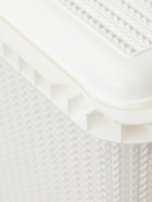 УЦЕНКА Корзина для белья с крышкой 25л 37х27х47см "Вязаное плетение" прямоуг, цвет белый - Фото 3