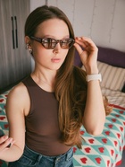 Очки солнцезащитные женские «OneSun. Леопардовый принт», uv 400, коричневые  (артикул 10935276)  большой выбор товаров оптом и в розницу по низким ценам с доставкой