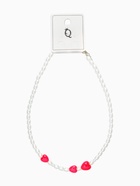 Бусы «Жемчуг и Сердца», L=40 см, керамика, красные, белые - Фото 4