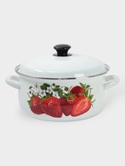 УЦЕНКА Кастрюля эмалированная, 4 л, d=26 см, с крышкой, белая - Фото 2