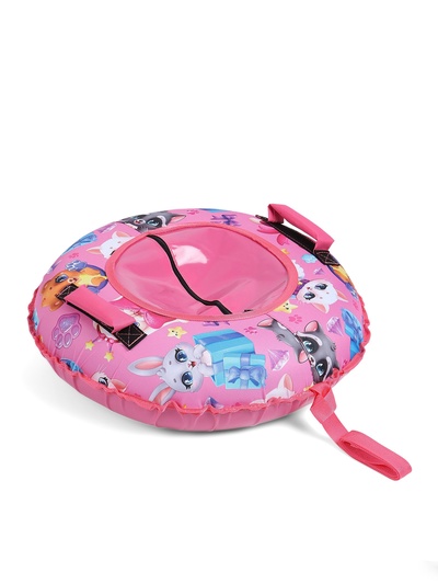 УЦЕНКА Чехол для тюбинга – ватрушки «Зверята» Winter Star, диаметр 70 см, розовый