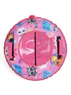 УЦЕНКА Чехол для тюбинга – ватрушки «Зверята» Winter Star, диаметр 70 см, розовый - Фото 2