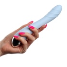 УЦЕНКА Вибратор массажный, 10 режимов, 22×3 см, ЗУ USB, голубой - Фото 1