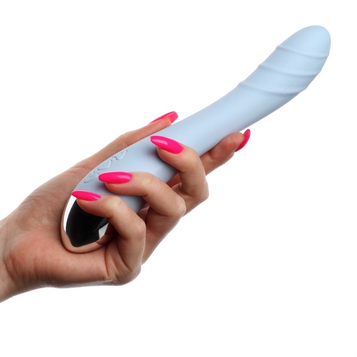 УЦЕНКА Вибратор массажный, 10 режимов, 22×3 см, ЗУ USB, голубой - Фото 1