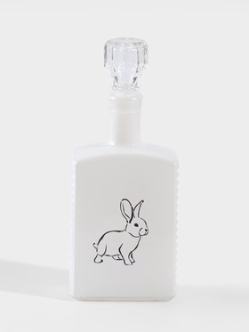 Ваза для цветов «Кролик», h=22 см, стекло, белая