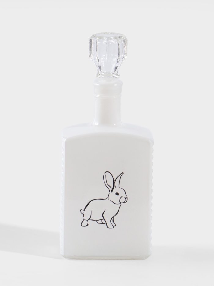 Ваза для цветов «Кролик», h=22 см, стекло, белая - Фото 1