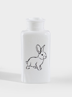 Ваза для цветов «Кролик», h=14.5 см, стекло, белая