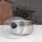 УЦЕНКА Кастрюля Promo, 2.3 л, d=22 см, с крышкой, нержавеющая сталь, серебристая - Фото 2