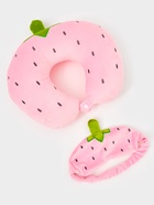 Мягкая игрушка - антистресс подголовник «Клубничка» с маской для сна - Фото 3