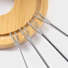 УЦЕНКА Набор для фондю BellaTenero, 5 предметов: чаша 250 мл, подставка, 4 шпажки, керамика, белый - Фото 4