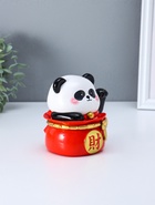 Маятник настольный антистресс от солнечной батареи «Панда в красном мешке», 11.2×14.3×15.3 см - Фото 3