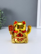 Маятник настольный антистресс от солнечной батареи «Золотой кот Манэки-нэко с домиком», 11.2×14.3×15.3 см  (артикул 10964602)  большой выбор товаров оптом и в розницу по низким ценам с доставкой