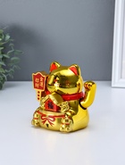 Маятник настольный антистресс от солнечной батареи «Золотой кот Манэки-нэко с домиком», 11.2×14.3×15.3 см  (артикул 10964602)  большой выбор товаров оптом и в розницу по низким ценам с доставкой