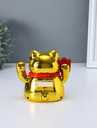 Маятник настольный антистресс от солнечной батареи «Золотой кот Манэки-нэко с домиком», 11.2×14.3×15.3 см  (артикул 10964602)  большой выбор товаров оптом и в розницу по низким ценам с доставкой