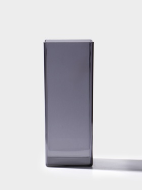 Ваза для цветов «Альваро» геометрия, 25×10 см, пластик, серая