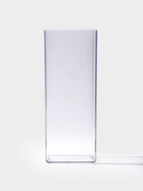 Ваза для цветов «Альваро» геометрия, 25×10 см, пластик, прозрачная