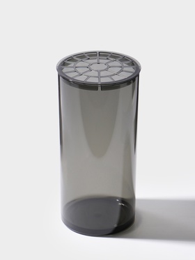 Ваза для цветов с крышкой «Альваро», 25×12 см, пластик, серая