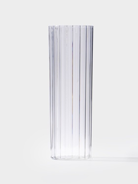 Ваза для цветов «Венера» полосы, 29.5×9.5 см, пластик, прозрачная