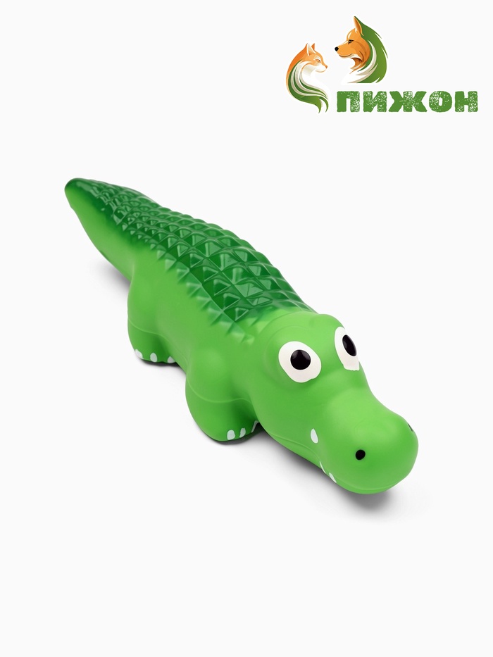 Пищащая игрушка для собак «Крокодил», 20.5×6.5 см, латекс - Фото 1