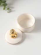 Шкатулка для украшений керамика с золотой линией «Королевская пешка», с крышкой, 7×7×8.5 см - Фото 4