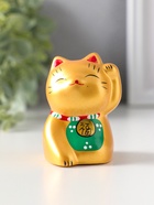 Фигурка керамика «Котик Манэки-нэко золотой», 5.3×7.3×6 см  (артикул 10964597)  большой выбор товаров оптом и в розницу по низким ценам с доставкой