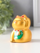Фигурка керамика «Котик Манэки-нэко золотой», 5.3×7.3×6 см  (артикул 10964597)  большой выбор товаров оптом и в розницу по низким ценам с доставкой