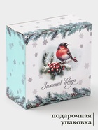 УЦЕНКА Чайная пара новогодняя «Зимний вечер», 2 предмета: чашка 210 мл, блюдце d=15 см, фарфор, белая - Фото 3