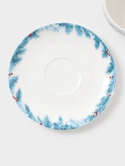 УЦЕНКА Чайная пара новогодняя «Зимний вечер», 2 предмета: чашка 210 мл, блюдце d=15 см, фарфор, белая - Фото 4