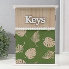 УЦЕНКА Ключница дерево 5 крючков «Пальмовые листья» 6×20×25.8 см - Фото 1