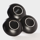 УЦЕНКА Менажница 3 ячейки Magistro «Галактика», 24.5×24.5×13.5 см, фарфор, чёрная - Фото 4