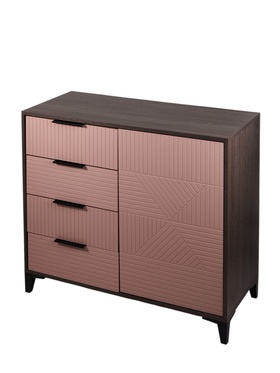 Комод для хранения «Палау», 4 ящика, 1002×430×888 мм, цвет табак/софт розовый  (артикул 10966652)  большой выбор товаров оптом и в розницу по низким ценам с доставкой