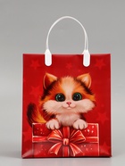 Пакет подарочный «Котёнок», мягкий пластик, 23×27 см, 150 мкм - Фото 2