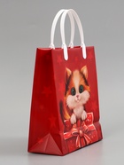 Пакет подарочный «Котёнок», мягкий пластик, 23×27 см, 150 мкм - Фото 4