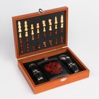 УЦЕНКА Набор 7 в 1: фляжка 8 oz, с гербом, 4 рюмки, воронка, шахматы, 18×24 см - Фото 8