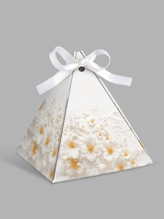 Бонбоньерка «Белые цветы», 7 × 7 см - Фото 1