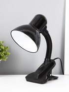 УЦЕНКА Лампа настольная Е27, с выкл. на зажиме (220В) черная (108В) RISALUX - Фото 1